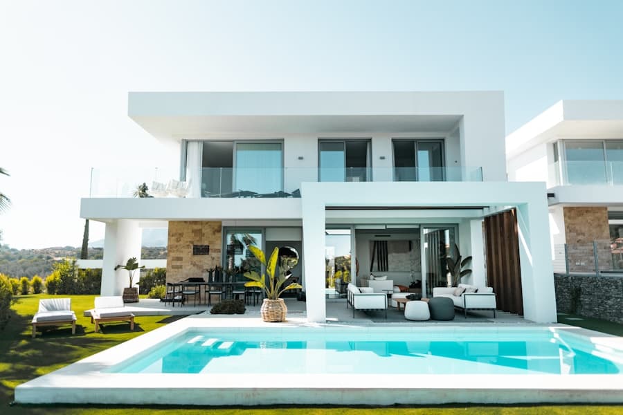 Fachada de casa contemporánea